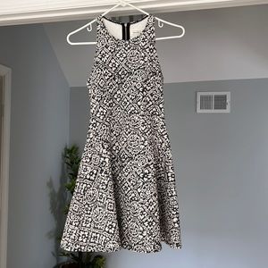 Black and White Patterned Dress